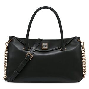 Karl Lagerfeld Black Shoulder Bag with Gold Accents